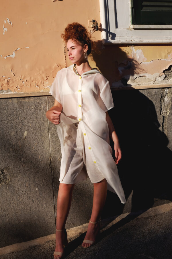 SCAMICIATA CHIC CON CAPPUCCIO IN PATCHWORK DA RICICLO