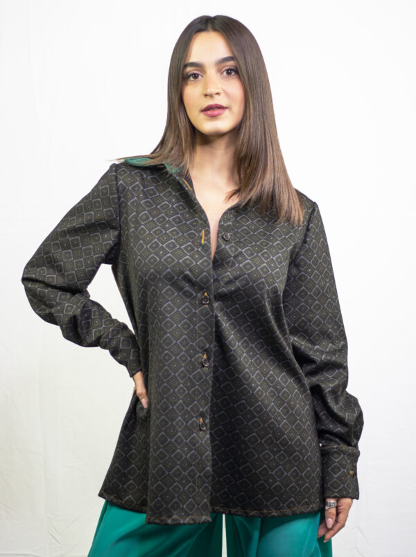 Camicia patchwork spezzoni di riciclo