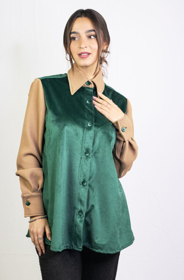 Camicia patchwork spezzoni di riciclo